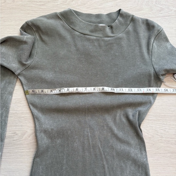 Young, Fabulous and Broke Mock Neck Midi Dress in Sage Green - Picture 8 of 12